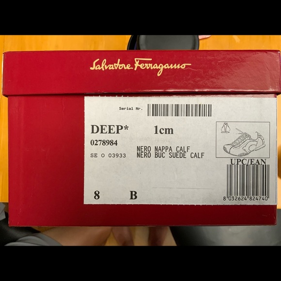 Salvadore Ferragamo Nero Nappa Buc Suede Calf - Picture 3 of 3